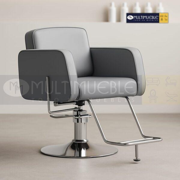 SILLA DE ESTILISTA RECLINABLE BRAZOS ACOLCHONADOS CUADRADA MOD 1220