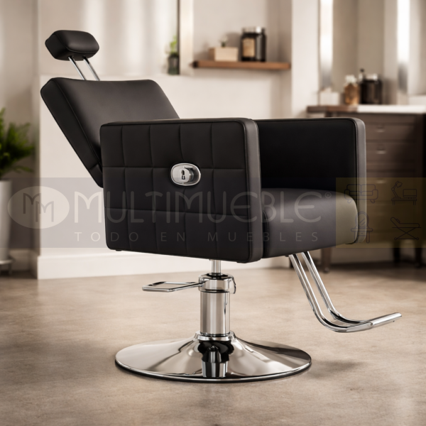 Silla reclinable cuadrada con apoya pies mod 1220